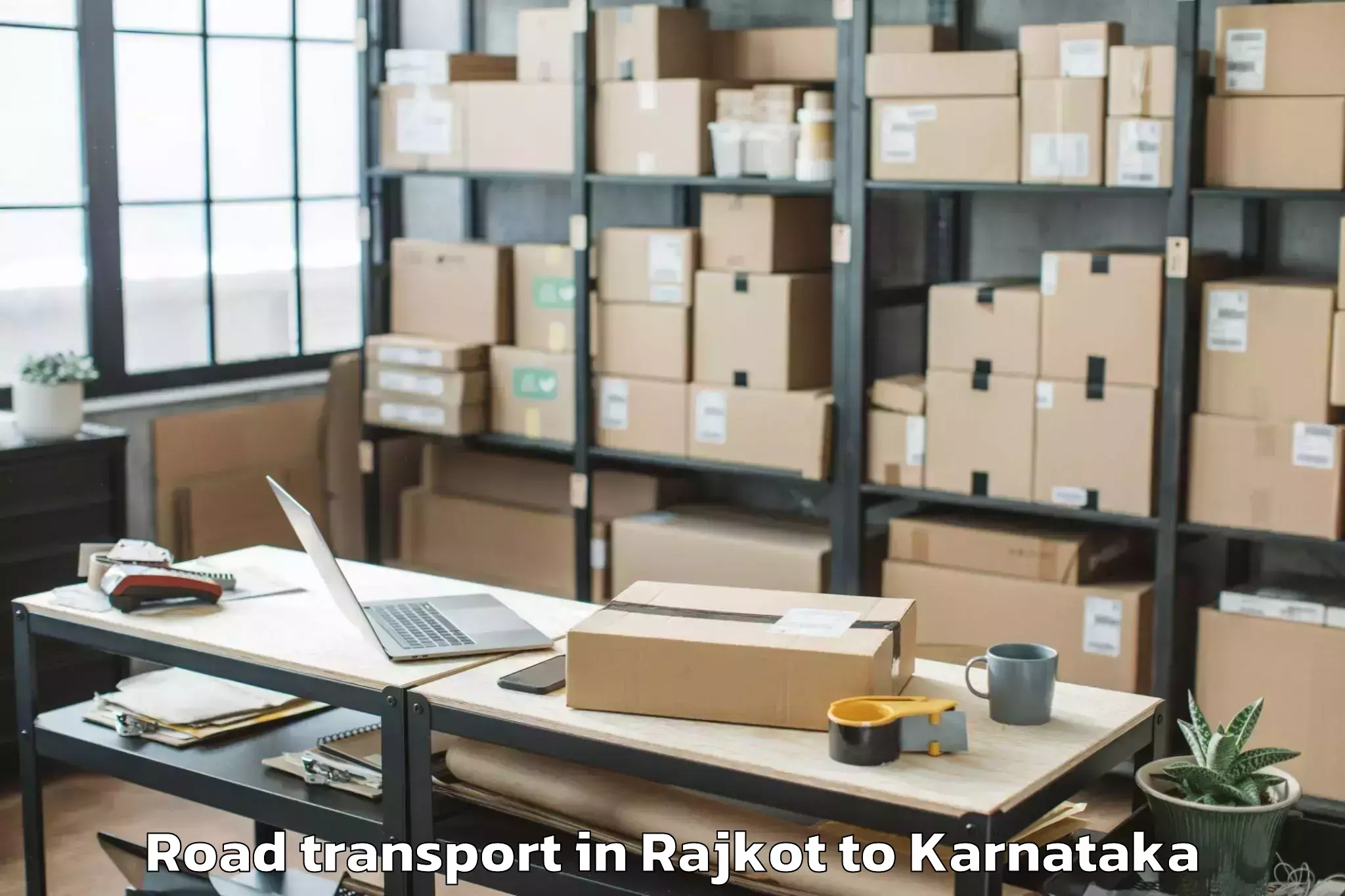 Book Rajkot to Karnataka Veterinary Animal An Road Transport Online